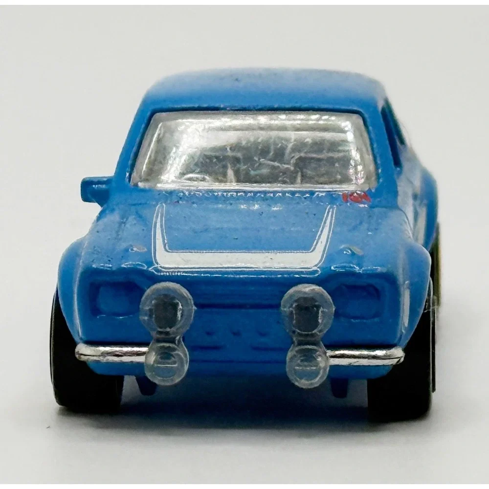 Hot Wheels 1970 Ford Escort RS1600 2014 Mattel Blue White‎ Gold Rims